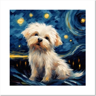 Maltese dog painted by Vincent Van Gogh Posters and Art